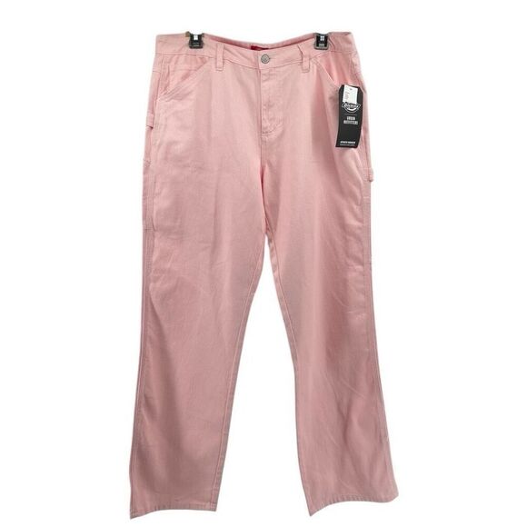 Dickies Urban Outfitters Pink High Rise Carpenter Jeans Twill Relaxed Fit 15/32 - Picture 13 of 13